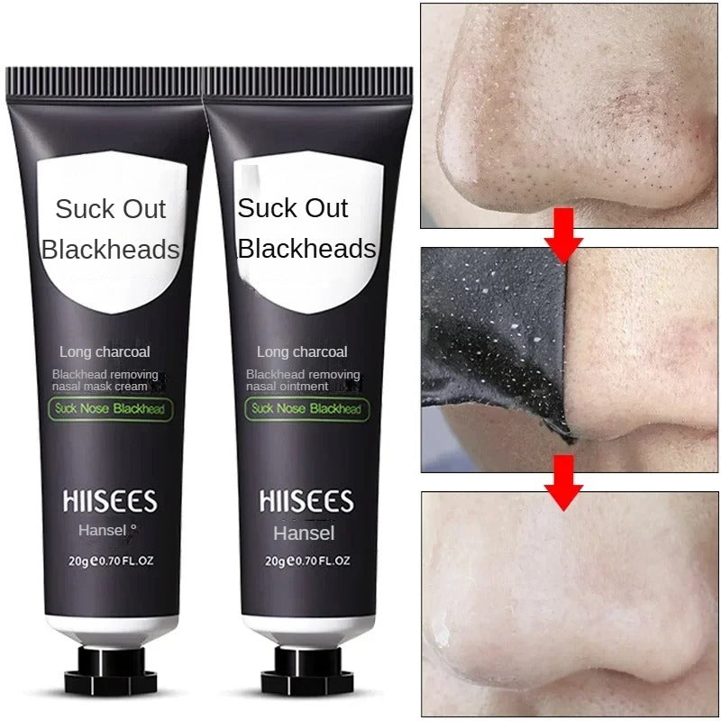 Blackhead removal mask for face, shrinking pores, acne, blackhead removal cream, skin care essential, nose cleansing, black peel-off mask gel skin care products