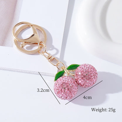 Full Rhinestones Cherry Keychain | Couple & Girl’s Cute Decoration Pendant