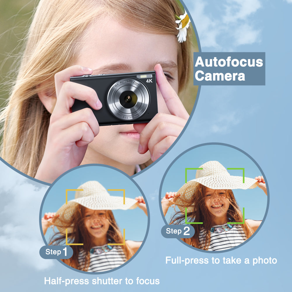 4K Digital Camera, Auto Focus, UHD Video Blogging Camera