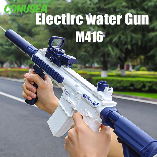 Electric Water Gun Pistol 10M Long Range Portable Guns M416 Children Summer Beach Outdoor Fight Shooting Toys for Boys Kid Games