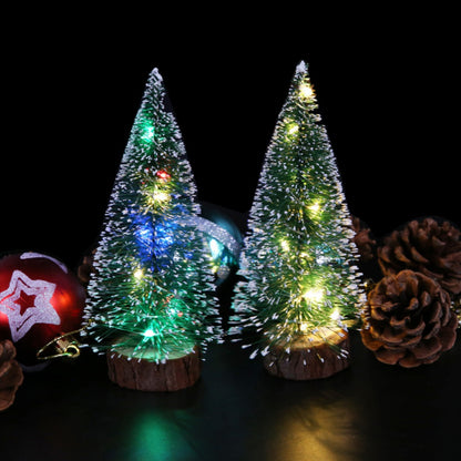 15/20/25/30cm Mini Small Pine Needle Tree Warming Light Led Light Christmas Tree Family Gathering Table Decoration DIY Crafts