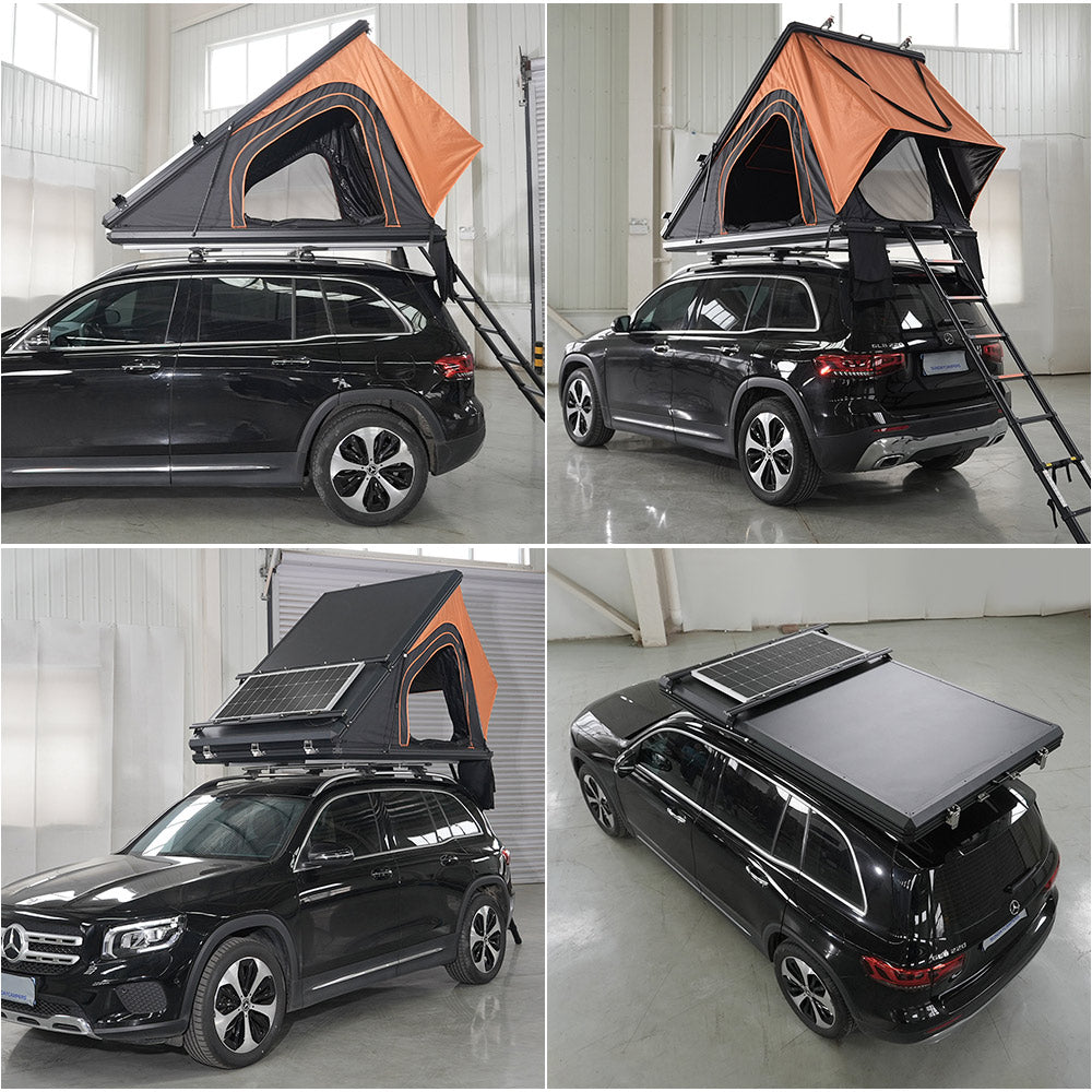 Easy Set Up Camping Tent | Fast Open | Portable | Car Hard Shell Top Roof | Offroad Camper Van Rooftop Tent