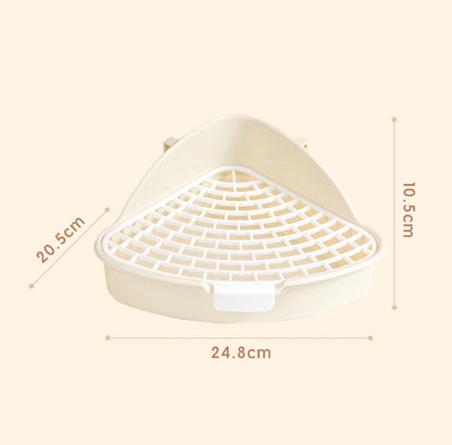 Rabbit Litter Pan | Animal Potty Trainer | Bunnies Corner Toilet Box | For Ferret, Hamster, Dragon, Cat, Guinea Pig, Dutch Pig | Supplies