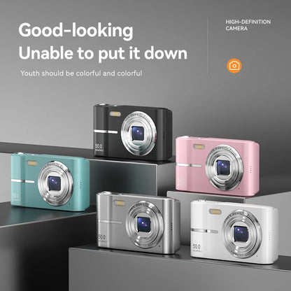 4K Digital Camera, 50MP, 16X, Student Camera, Outdoor Use