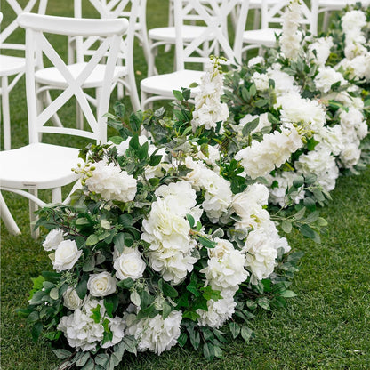 100 Pcs Silk Hydrangea Artificial Flowers | Fake Hydrangea Bouquet with Stems | Wedding DIY Floral Decor Supplies