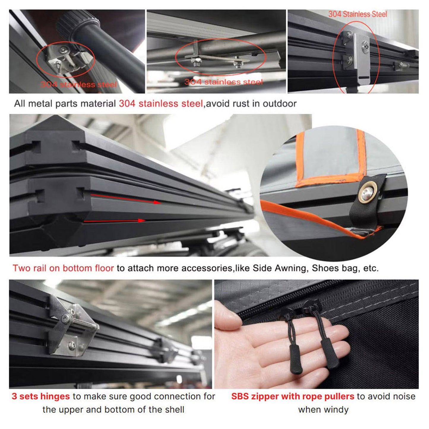 Easy Set Up Camping Tent | Fast Open | Portable | Car Hard Shell Top Roof | Offroad Camper Van Rooftop Tent