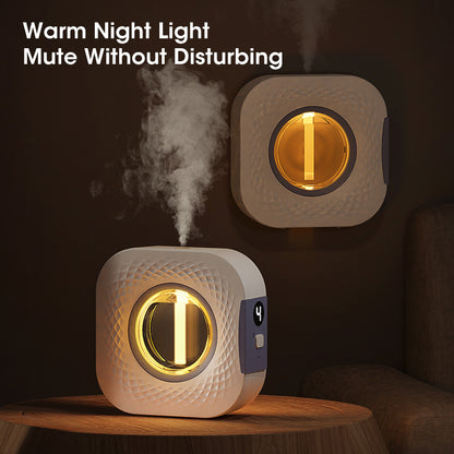 60㎡ Wall-Mounted Aromatherapy Machine | Air Purifier + Toilet Deodorizer + Humidifier + Colorful Night Light