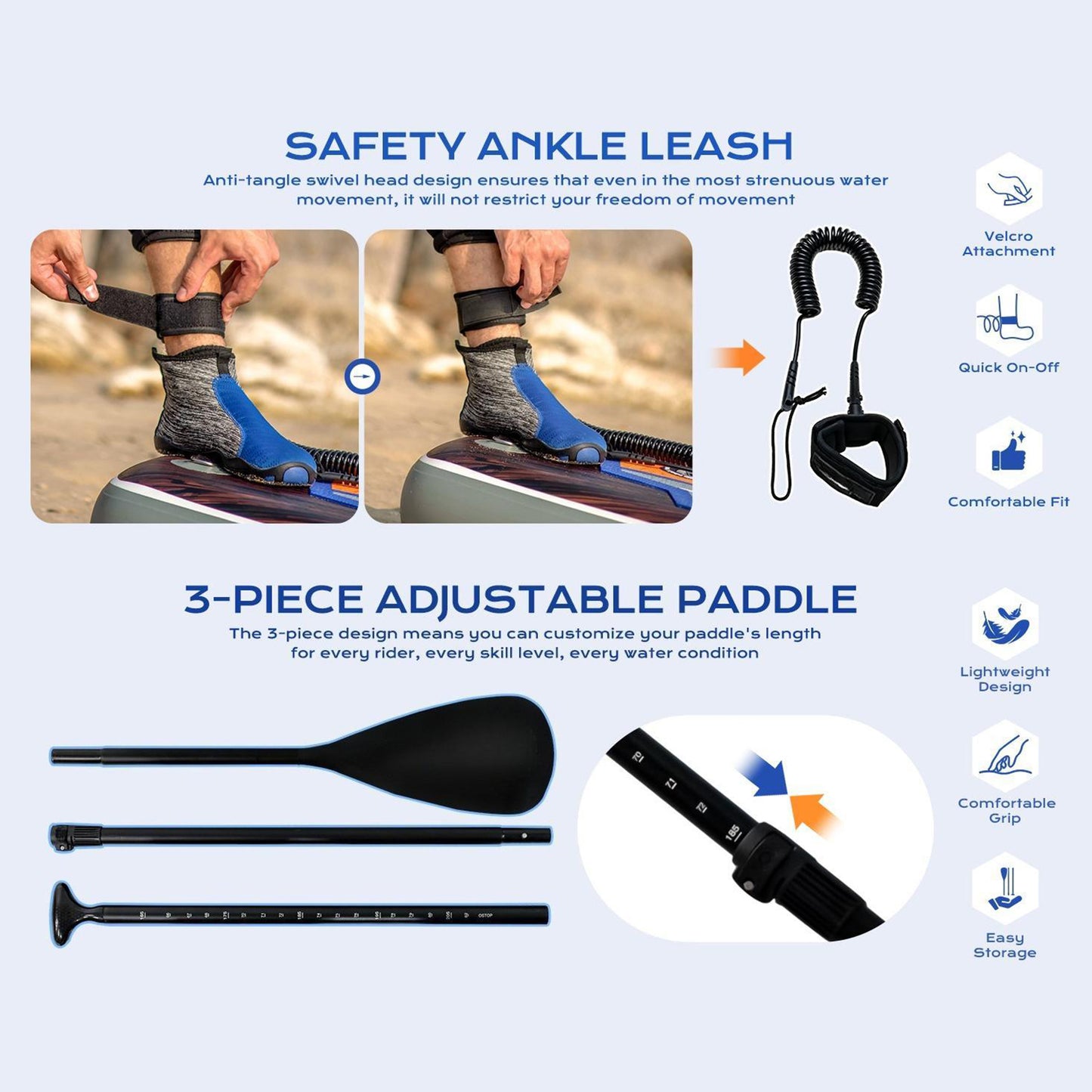 EXTRA WIDE INFLATABLE PADDLE BOARD | 11'×34"×6" DIMENSIONS | STAND UP PADDLE BOARD FOR ADULTS | SUP ACCESSORIES | CAMERA MOUNT