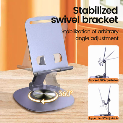 Rotating Table Cell Phone Holder | Desktop Stand | Compatible With iPad Samsung iPhone 15 14 13