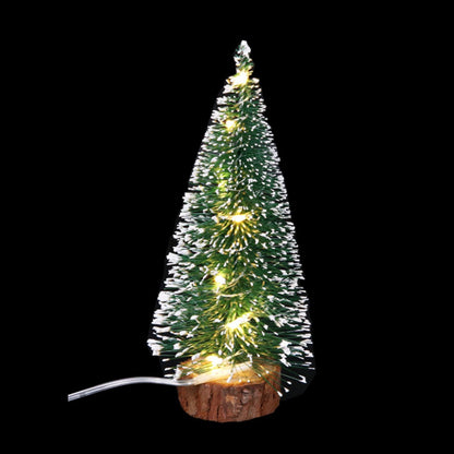 15/20/25/30cm Mini Small Pine Needle Tree Warming Light Led Light Christmas Tree Family Gathering Table Decoration DIY Crafts