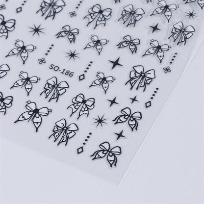 Waterproof Nail Stickers Elegant High Quality And Durable Dark Wind With Adhesiv