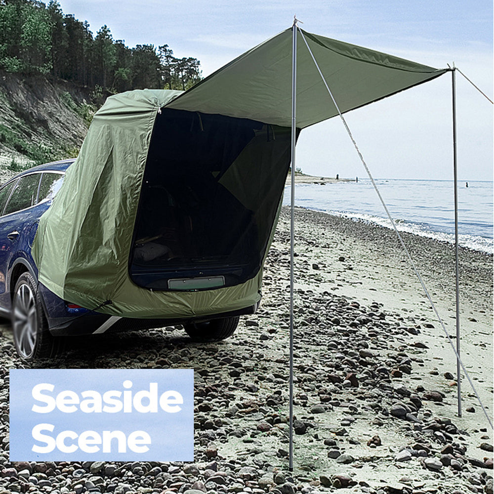 1-2 PERSON TENT Outdoor Car Rear Tent | Camping Picnic Car Rear Tent | Canopy-Equipped Car Rear Extension Tent | Sunshade & Rainproof Car Rear Tent