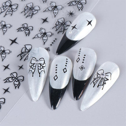 Waterproof Nail Stickers Elegant High Quality And Durable Dark Wind With Adhesiv
