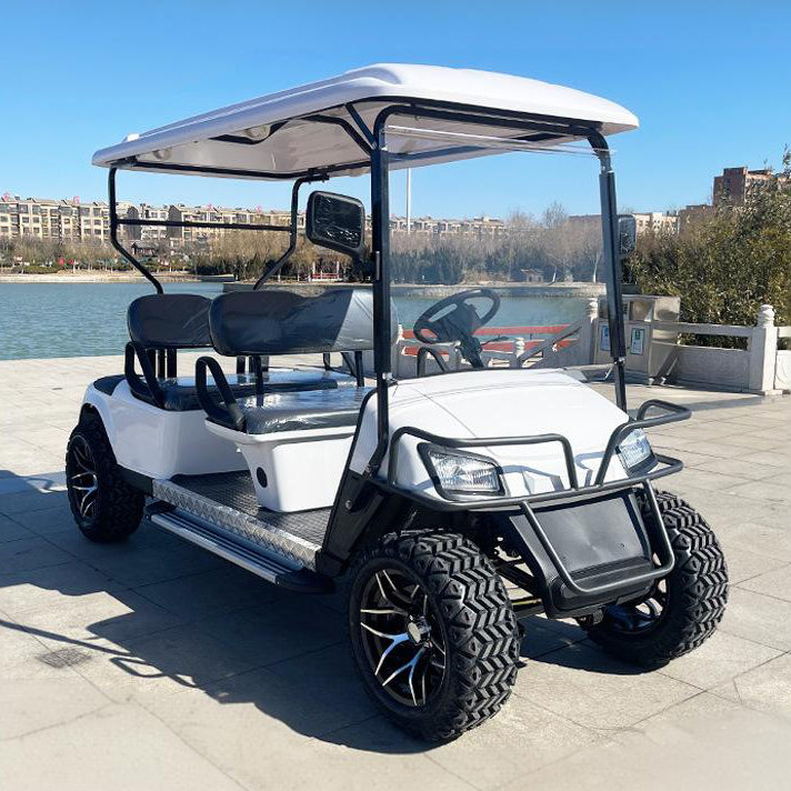 4 seats Golf cart manufacturer, electric sightseeing shuttle bus for tourist attractions, property viewing reception, property park patrol