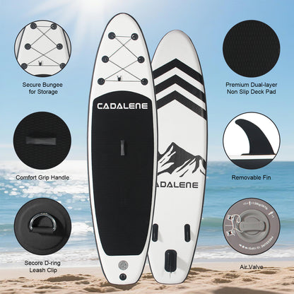 PREMIUM INFLATABLE STAND UP PADDLE BOARD | COMPLETE SUP ACCESSORIES | NON-SLIP EVA DECK | 10' STABLE PADDLE BOARD FOR ADULTS