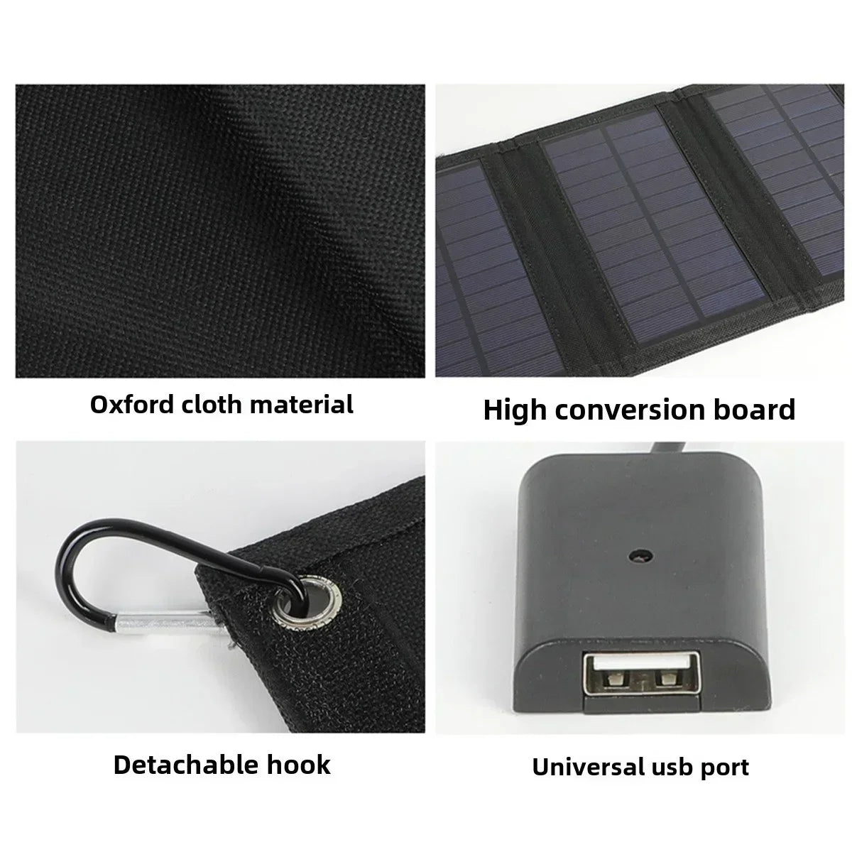 25W - 100W Foldable Waterproof USB Solar Charger | For Cell Phone & Tablet | Portable Outdoor Camping Emergency Power Supply