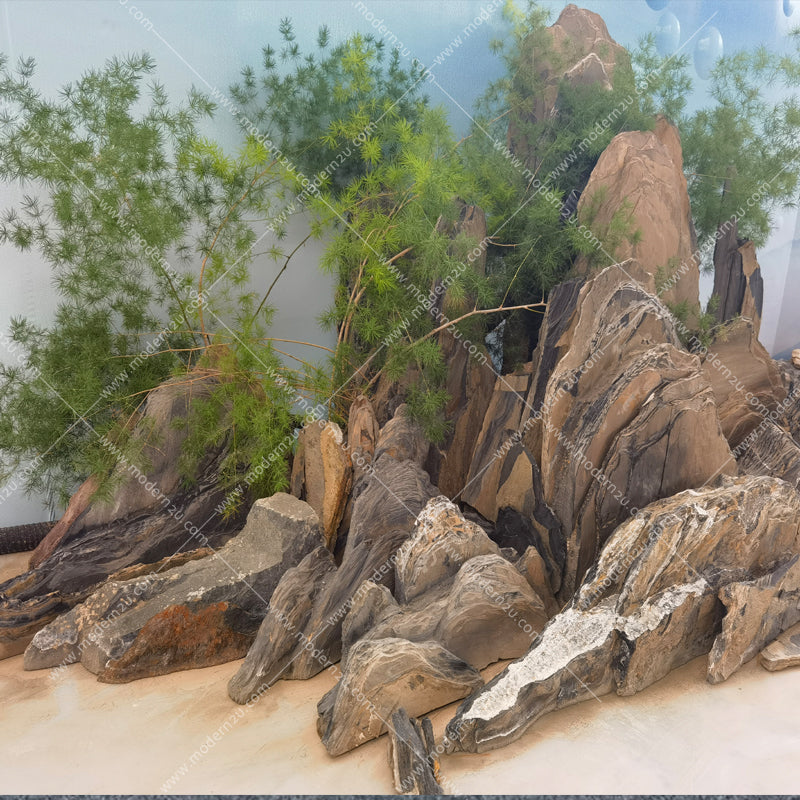 Stone and wood combination bench, garden bench, outdoor decoration, sturdy bench.