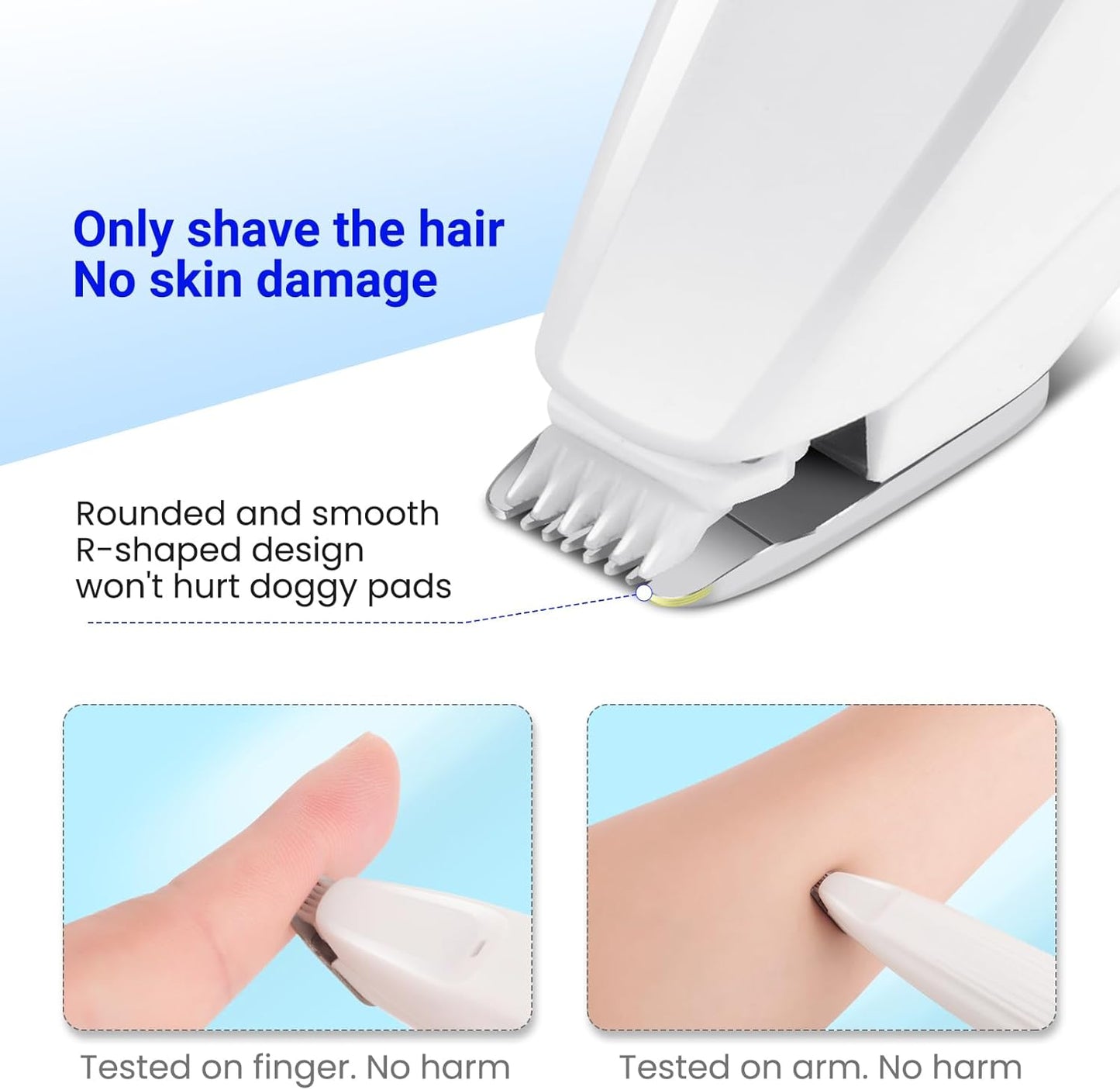Portable Dog Paw Trimmer | With LED Light | Rechargeable Cordless | Nail Grinder Shaver for Cats And Other Pets | Nail Grooming Tools