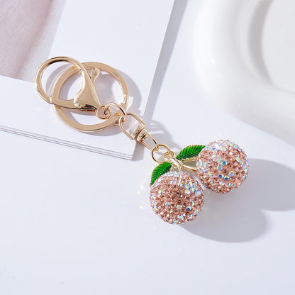Full Rhinestones Cherry Keychain | Couple & Girl’s Cute Decoration Pendant