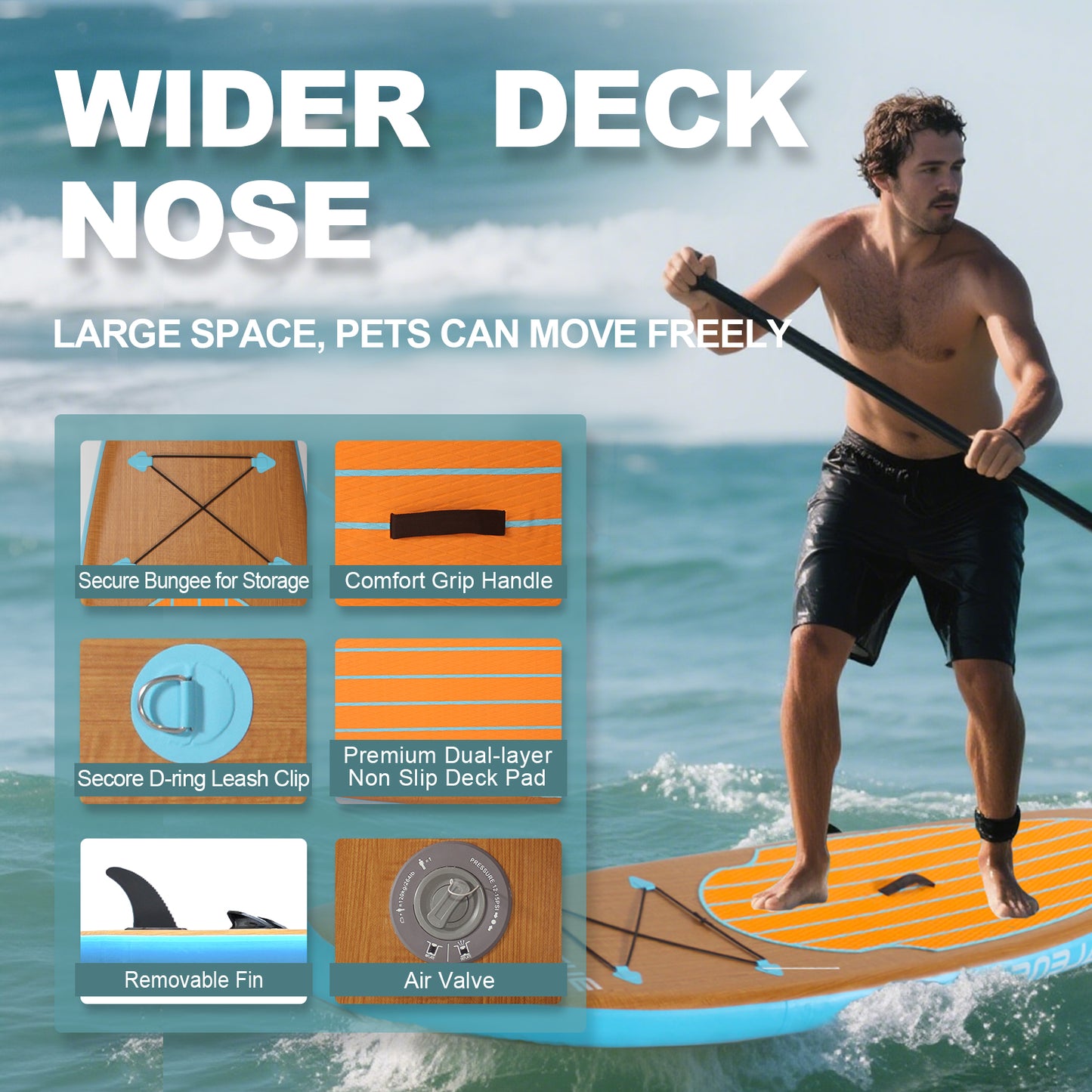 INFLATABLE STAND UP PADDLE BOARD | PREMIUM SUP ACCESSORIES | SUP BOARD | FOR ADULTS