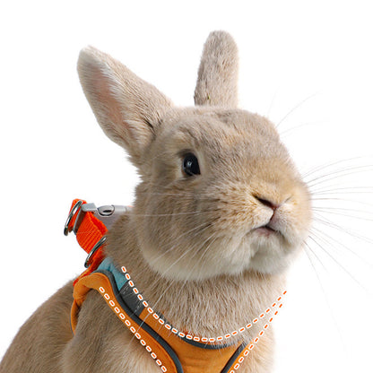 Adjustable Bunny Harness and Leash Set | Double Buckle Reflective Rabbit Vest