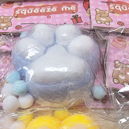 Cute Cat Paw Squishy Toy | Soft Squeeze Stress Relief Toy | Sticky Decompression Gift