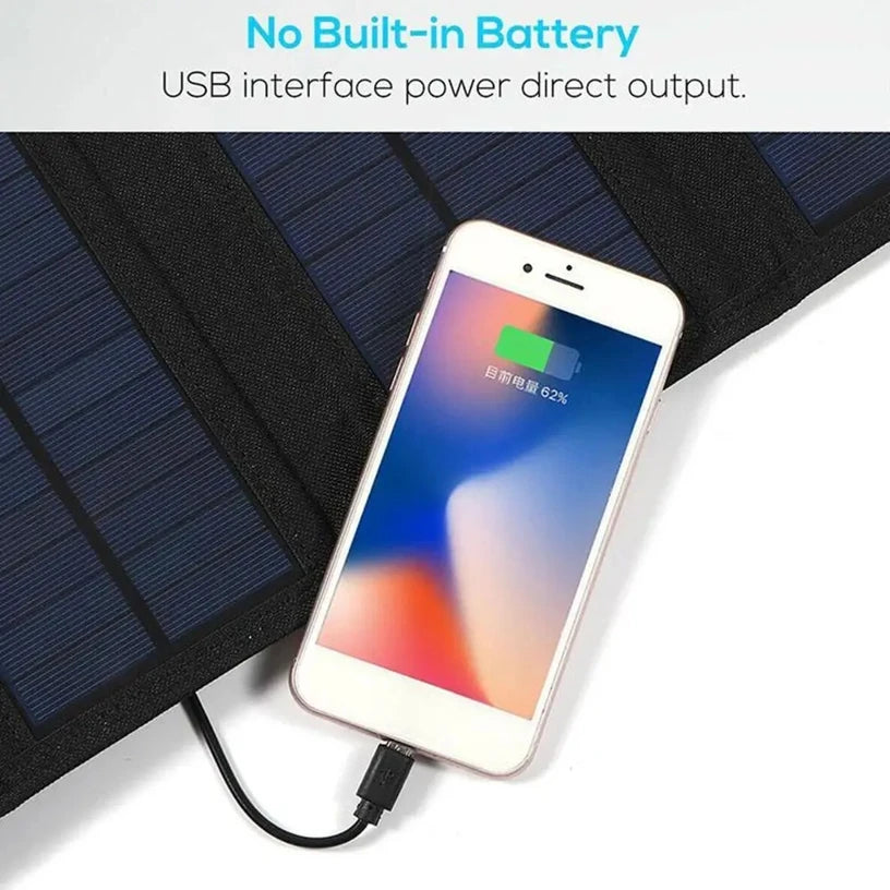 70/40W Foldable Solar Panel | 5V USB Portable Battery Charger For Cell Phone | Outdoor Waterproof Power Bank | For Camping Accessories
