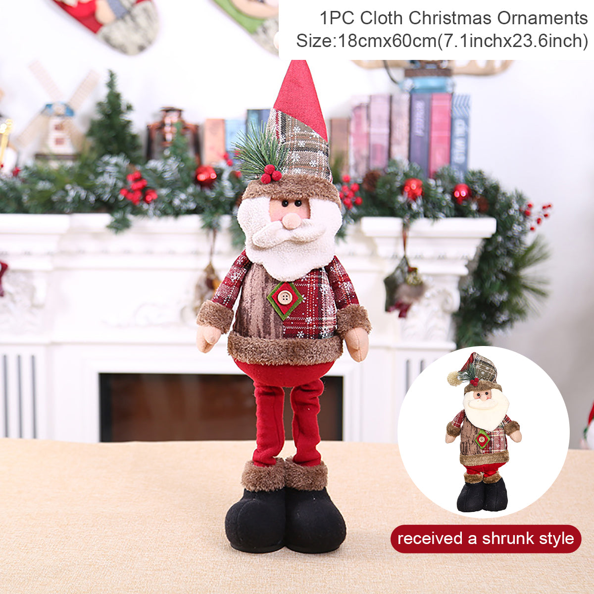 Telescopic Christmas dolls for home Christmas decorations. Christmas ornaments. Christmas and New Year gifts.