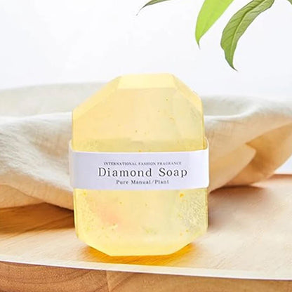 Hyaluronic Acid Diamond Essential Oil Soap Handmade Soap Gem Gold Foil Soap Face Hand Body Cleaning Soap Wedding Gifts