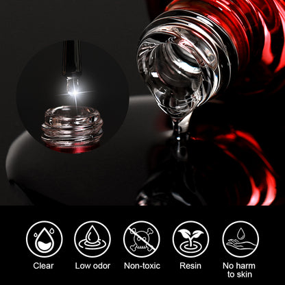 Clear Bloom Gel Nail Polish 15ml UV LED Dip-able Nail Polish for Diffusion Effect Marble Gel Lacquer Clear Coat Top Coat Base Coat