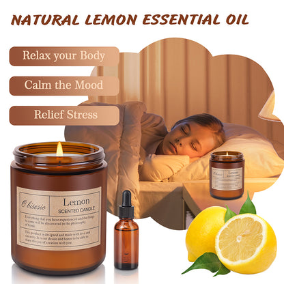Scented Soy Aromatherapy Candle | Home Fragrance Candle | Coffee/Lemon/Wood/Lavender Scent | Unisex