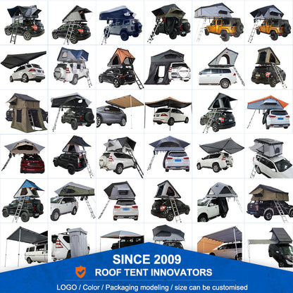 Easy Set Up Camping Tent | Fast Open | Portable | Car Hard Shell Top Roof | Offroad Camper Van Rooftop Tent