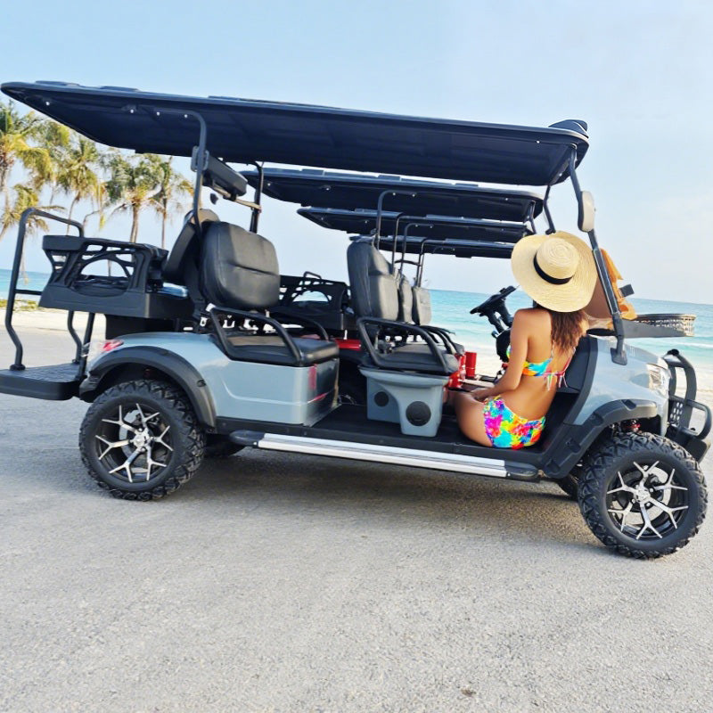 New Design 6-Seater Electric Golf Cart | 72V Lithium Battery | Street Legal Off Road | Aluminum Alloy Wheels