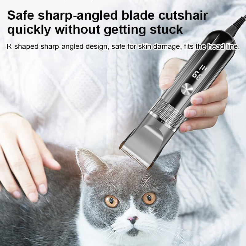 Pet Hair Clipper | Rechargeable Washable | Dog Cat Trimmer | Battery Display | Grooming Haircut | Low Noise Razor | Electric Clipper