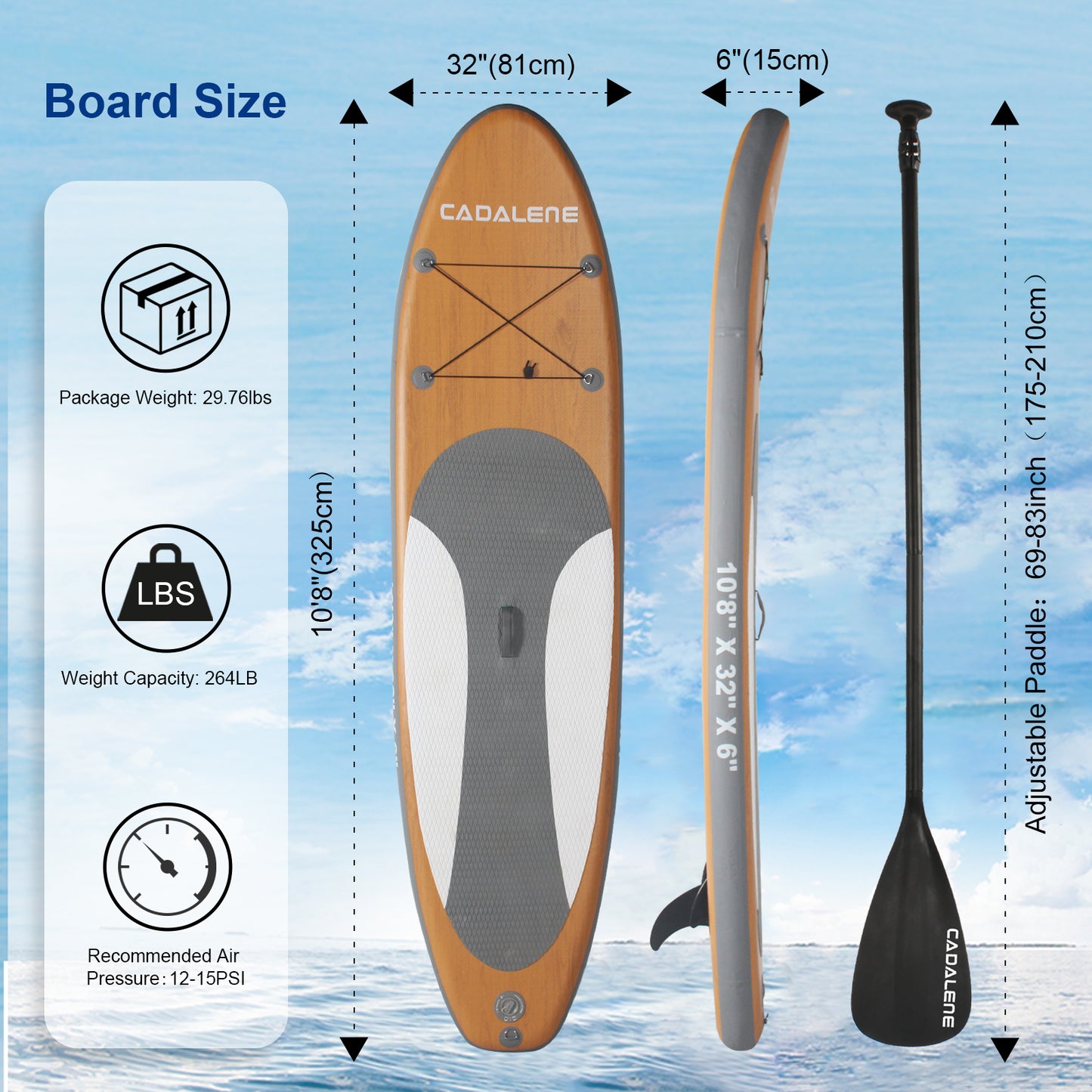 INFLATABLE STAND UP PADDLE BOARD | PREMIUM SUP ACCESSORIES | SUP BOARD | FOR ADULTS