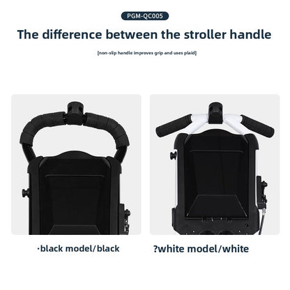PGM Aluminium Alloy Golf Bag Cart | With Umbrella Holder & Bottle Cage | Foldable Four Wheels QC005