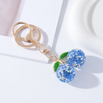 Full Rhinestones Cherry Keychain | Couple & Girl’s Cute Decoration Pendant