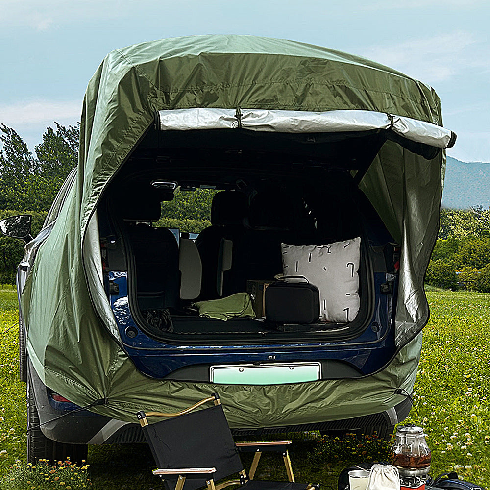 1-2 PERSON TENT Outdoor Car Rear Tent | Camping Picnic Car Rear Tent | Canopy-Equipped Car Rear Extension Tent | Sunshade & Rainproof Car Rear Tent