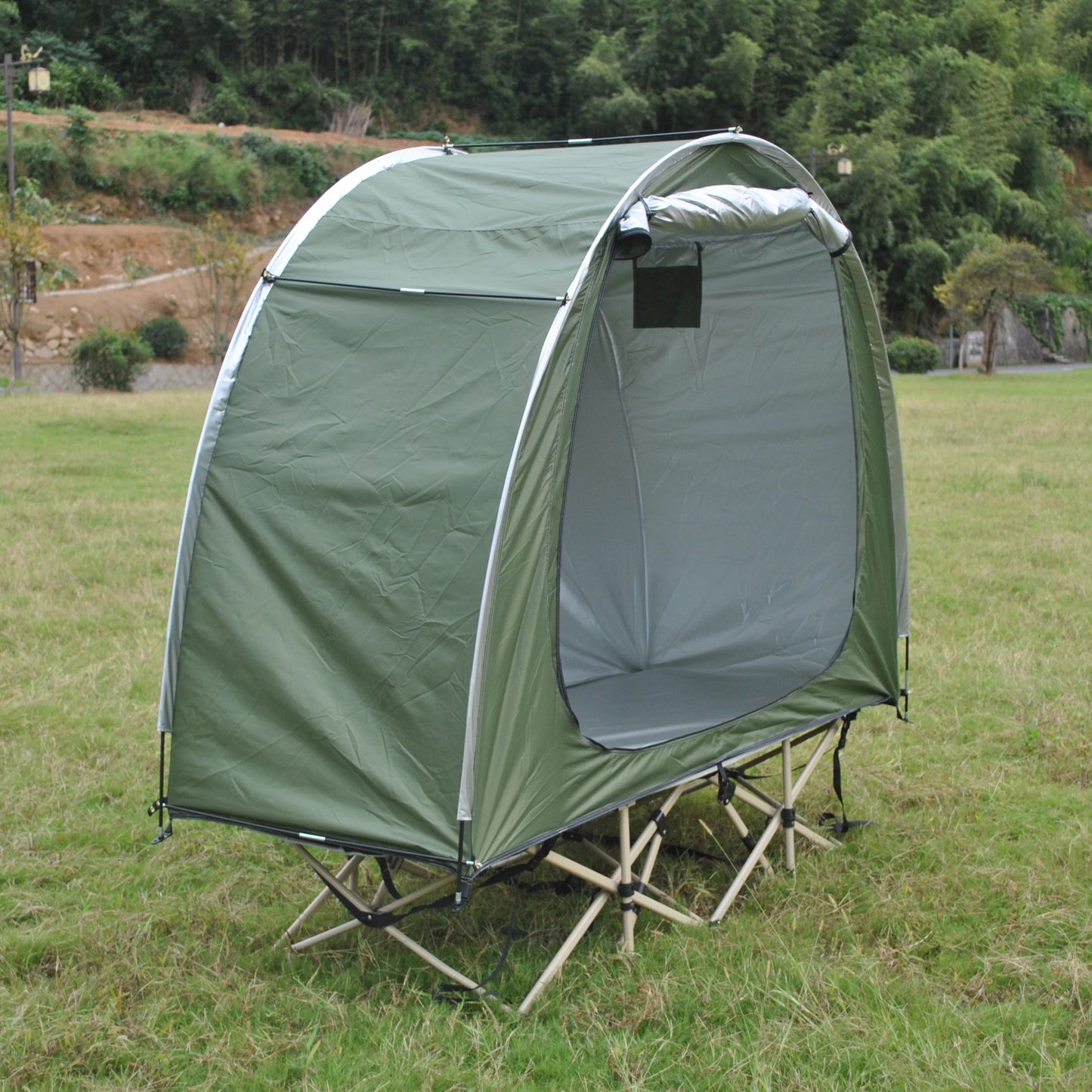 1-2 PERSON TENT | Ultralight Camping Tent | Single Layer | Portable Hiking(Excluding Bed) Cot Bed Off Ground | Easy Setup Waterproof Outdoor Tent