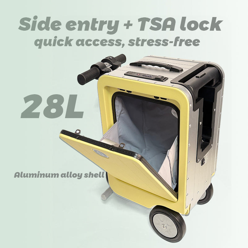 Maleta Fengjiu 20'' para Cabina – Resistente 150kg, Certificado CE/3C, Con Asiento Electric Smart Luggage