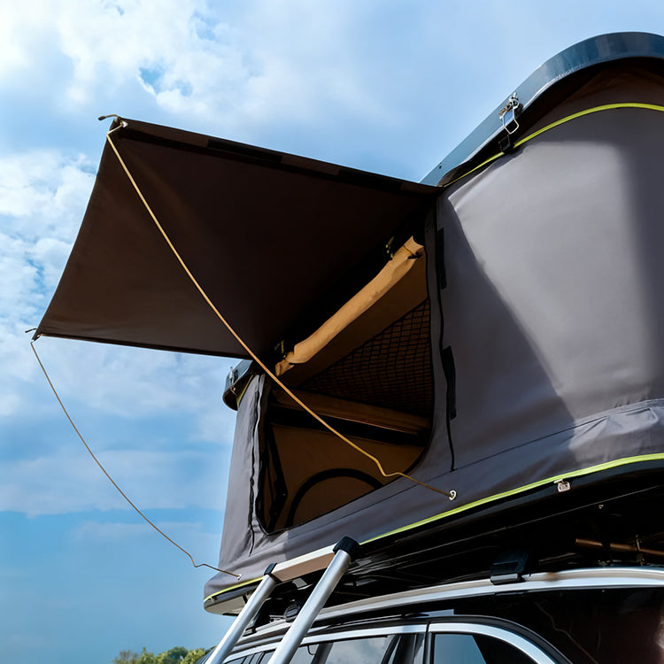 New Arrival Camper Trailer Roof Tent Box | Clamshell Aluminium Rooftop Tent | With Awning