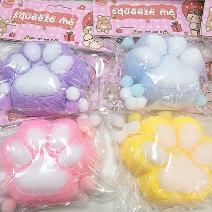 Cute Cat Paw Squishy Toy | Soft Squeeze Stress Relief Toy | Sticky Decompression Gift
