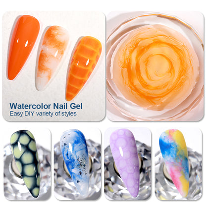 Clear Bloom Gel Nail Polish 15ml UV LED Dip-able Nail Polish for Diffusion Effect Marble Gel Lacquer Clear Coat Top Coat Base Coat