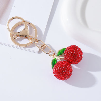 Full Rhinestones Cherry Keychain | Couple & Girl’s Cute Decoration Pendant