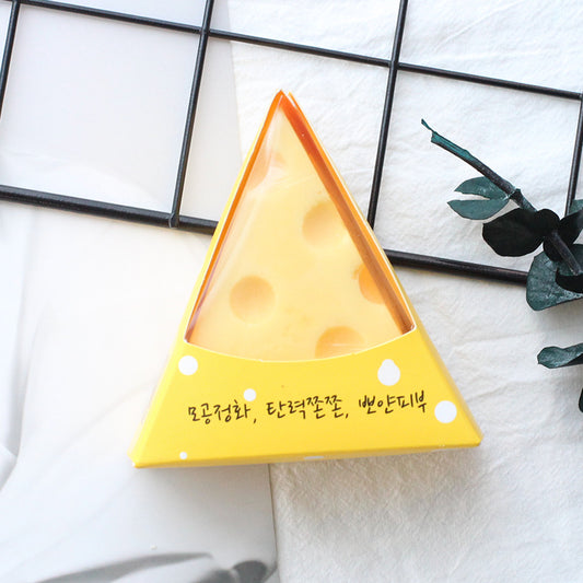 1Pc Cheese Cleansing Soap Anti Mites Pore Mini Remove Acne Cheese Facial Soap Oil Control Brighten Skin