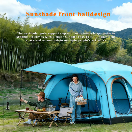 5-8 PERSON TENT In 2025 | Upgrade To A Two-Bedroom | One-Living-Room Outdoor Folding Portable Windproof Tent