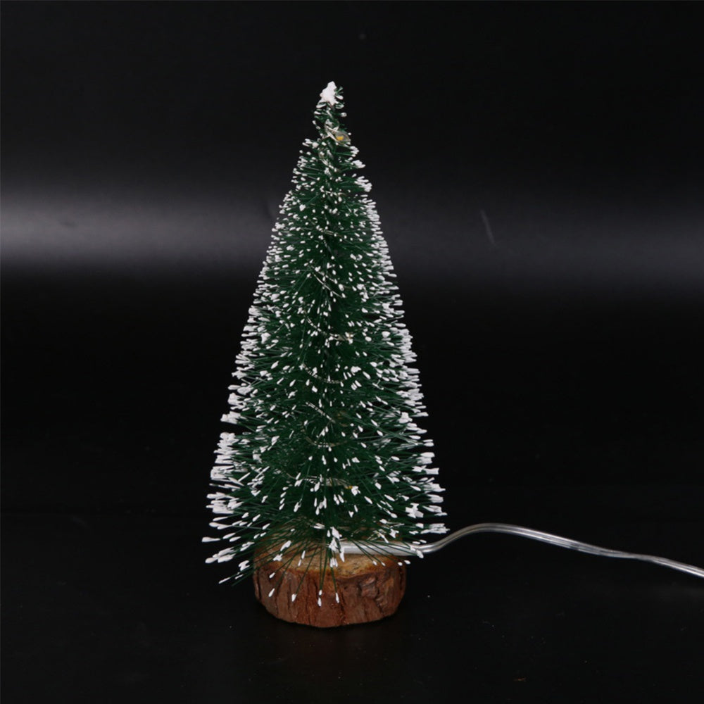 15/20/25/30cm Mini Small Pine Needle Tree Warming Light Led Light Christmas Tree Family Gathering Table Decoration DIY Crafts