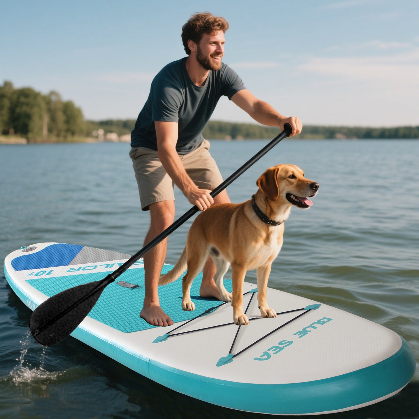 10FT 8IN INFLATABLE STAND UP PADDLE BOARD | ECO PVC NON-SLIP DECK | ADULT SUP BOARD | SURF/YOGA/FISHING PADDLE BOARD