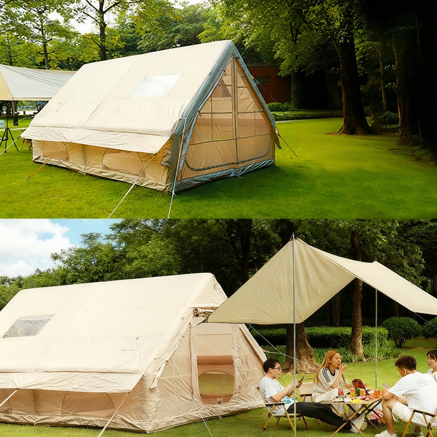 5-8 PERSON TENT Inflatable Tents for Camping |  Large Inflatable Camping Tent with Hand Pump |  Inflatable Tent | Easy Setup Tents for Camping Portable