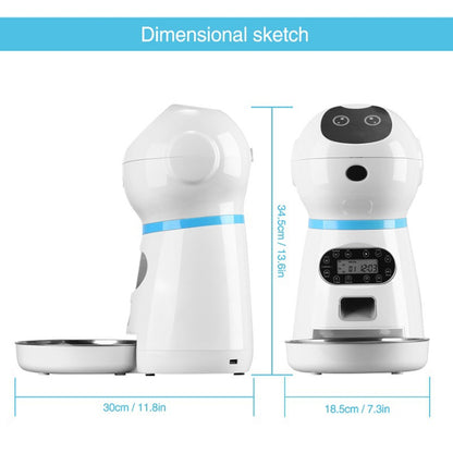 3.5L Automatic Pet Dog Cat Feeder | Smart Food Dispenser | For Cats Dogs | Timer